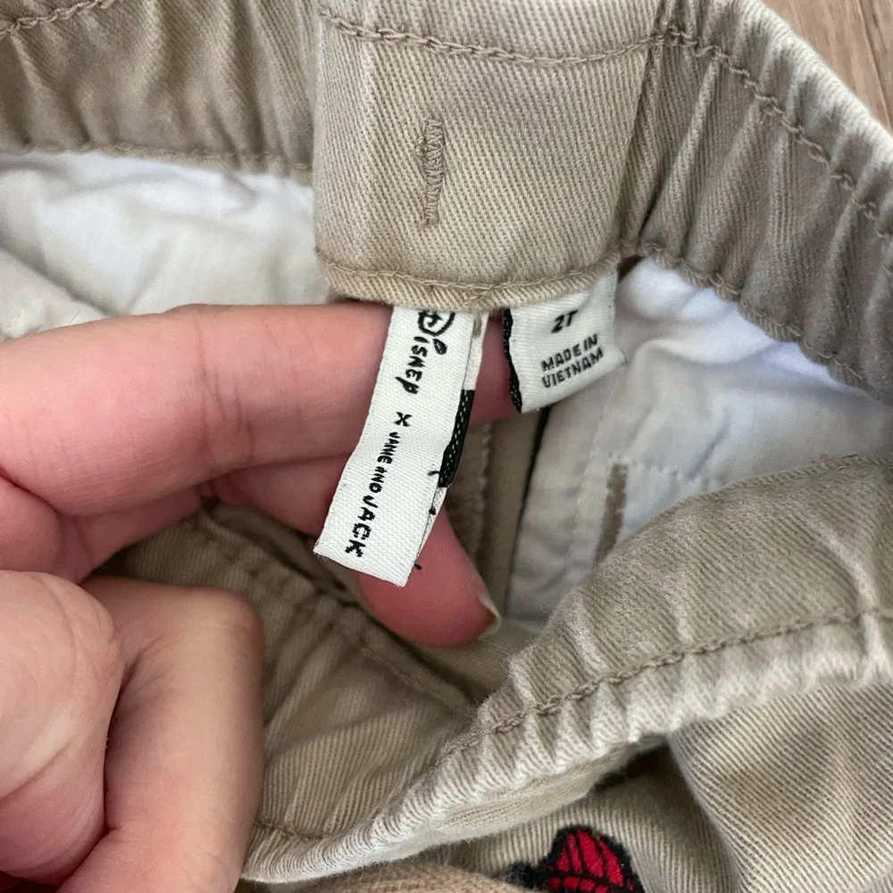 Toddler Janie and Jack Disney Mickey Mouse Khaki Pants - Picture 3 of 3